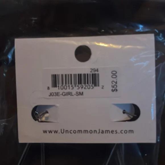 Uncommon James girl boss silver square hoop earrings - brand new (NWT) - Picture 5 of 5